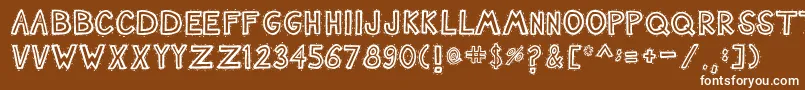 Nashtuck Font – White Fonts on Brown Background