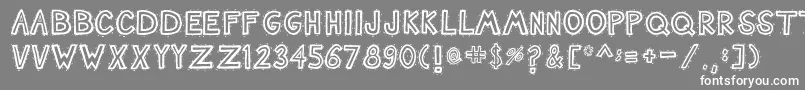 Nashtuck Font – White Fonts on Gray Background