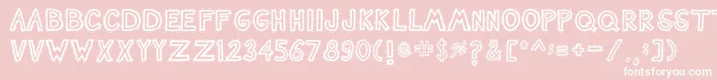 Nashtuck Font – White Fonts on Pink Background