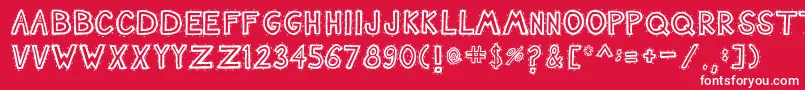 Nashtuck Font – White Fonts on Red Background