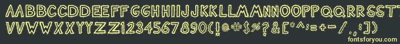 Nashtuck Font – Yellow Fonts on Black Background