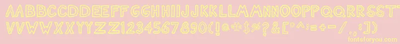 Nashtuck Font – Yellow Fonts on Pink Background