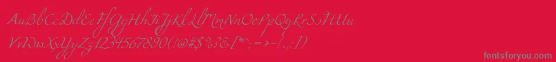 Miama Font – Gray Fonts on Red Background
