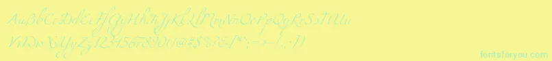 Подробнее о шрифте Miama Шрифт Miama – зелёные шрифты на жёлтом фоне