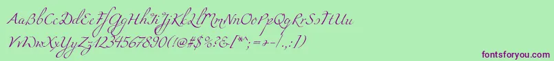 Miama Font – Purple Fonts on Green Background