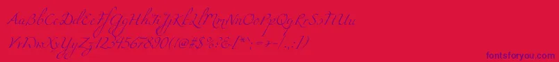 Miama Font – Purple Fonts on Red Background