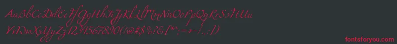 Miama-Schriftart – Rote Schriften auf schwarzem Hintergrund
