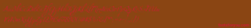 Miama Font – Red Fonts on Brown Background