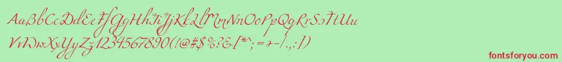 Miama Font – Red Fonts on Green Background