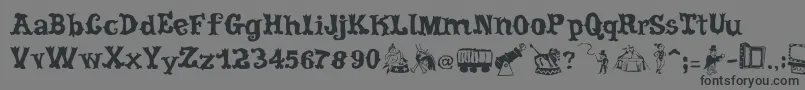 CordelCircoMambembe Font – Black Fonts on Gray Background