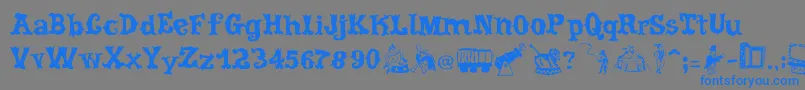 CordelCircoMambembe Font – Blue Fonts on Gray Background