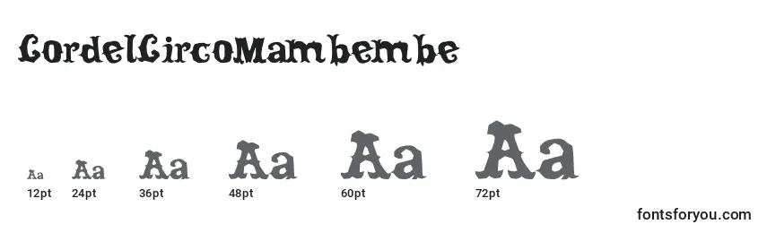 Размеры шрифта CordelCircoMambembe