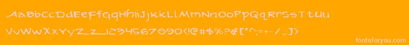 Arilone Font – Pink Fonts on Orange Background