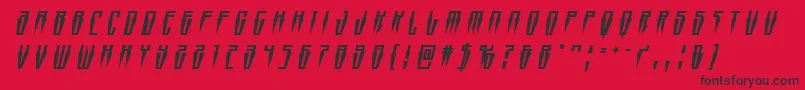 Swordtoothtitleital Font – Black Fonts on Red Background