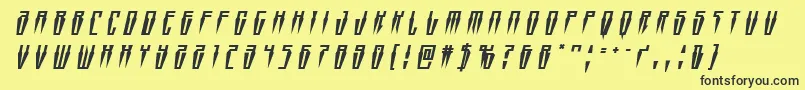 Swordtoothtitleital Font – Black Fonts on Yellow Background