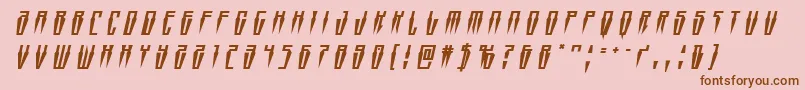 More about Swordtoothtitleital Font Swordtoothtitleital Font – Brown Fonts on Pink Background