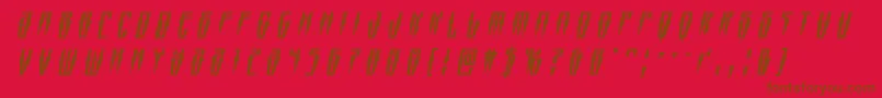 Swordtoothtitleital Font – Brown Fonts on Red Background