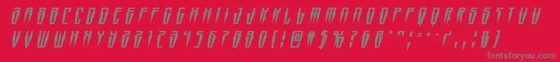 Swordtoothtitleital Font – Gray Fonts on Red Background