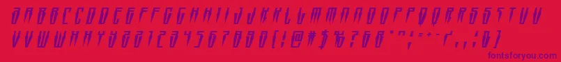 Swordtoothtitleital Font – Purple Fonts on Red Background