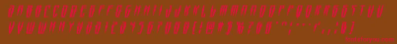 Swordtoothtitleital Font – Red Fonts on Brown Background