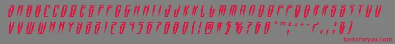 Swordtoothtitleital Font – Red Fonts on Gray Background