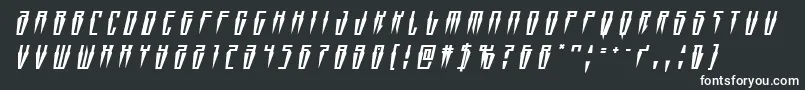 フォントSwordtoothtitleital – 白い文字