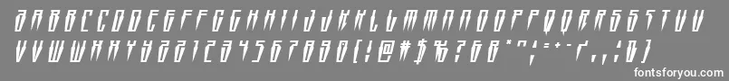 Swordtoothtitleital Font – White Fonts on Gray Background