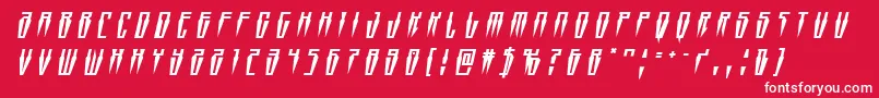 Swordtoothtitleital Font – White Fonts on Red Background