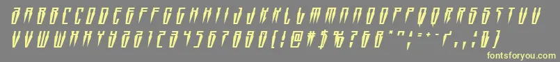 Swordtoothtitleital Font – Yellow Fonts on Gray Background