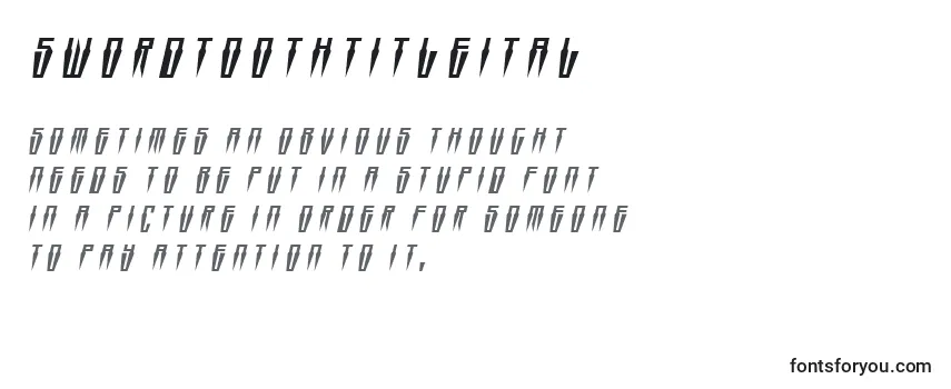 Swordtoothtitleital Font
