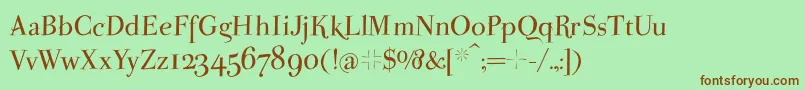 Swingingpetidoni Font – Brown Fonts on Green Background