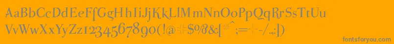 Swingingpetidoni Font – Gray Fonts on Orange Background