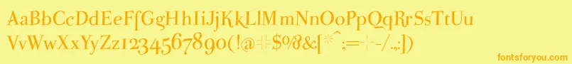 Swingingpetidoni Font – Orange Fonts on Yellow Background