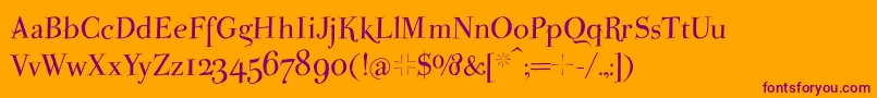 Swingingpetidoni Font – Purple Fonts on Orange Background