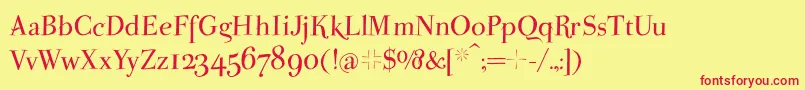 Swingingpetidoni Font – Red Fonts on Yellow Background