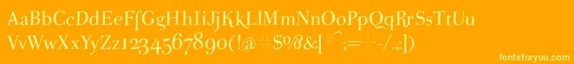 Swingingpetidoni Font – Yellow Fonts on Orange Background