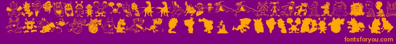 Artmonsters Font – Orange Fonts on Purple Background
