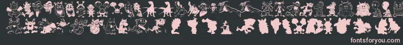 Artmonsters Font – Pink Fonts on Black Background