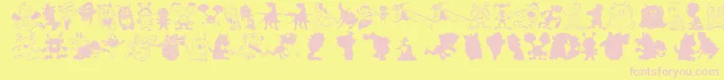 Artmonsters Font – Pink Fonts on Yellow Background