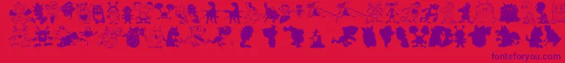 Artmonsters Font – Purple Fonts on Red Background
