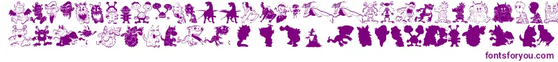 Artmonsters Font – Purple Fonts on White Background