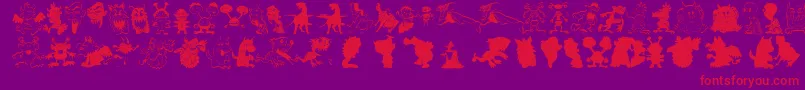 Lisätietoja Artmonsters-fontista Artmonsters-fontti – punaiset fontit violetilla taustalla