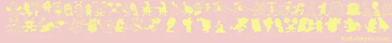 Artmonsters Font – Yellow Fonts on Pink Background