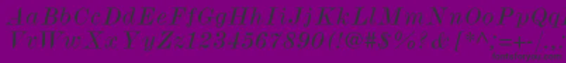 ModernmtWideItalic-Schriftart – Schwarze Schriften auf violettem Hintergrund