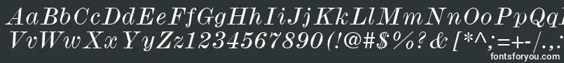 ModernmtWideItalic-fontti – valkoiset fontit