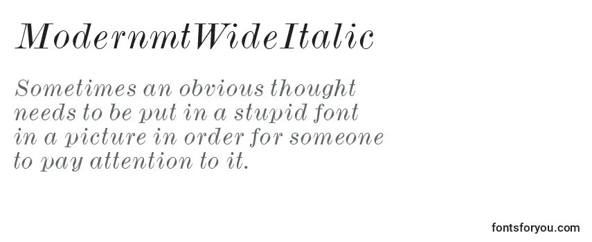 ModernmtWideItalic Font