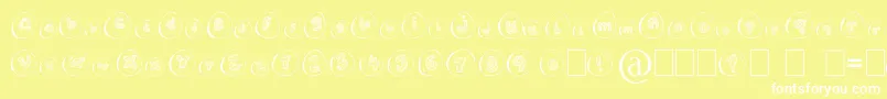 Cailloux Font – White Fonts on Yellow Background