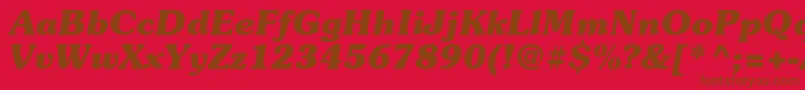 Police Suevermeer7Bolditalicsh – polices brunes sur fond rouge