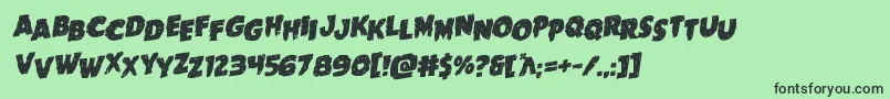 Goblincreekstagrotal Font – Black Fonts on Green Background