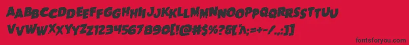 Goblincreekstagrotal Font – Black Fonts on Red Background